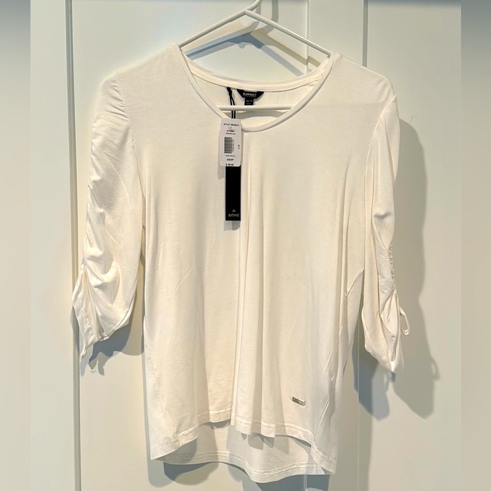 Buffalo 3/4 Rouched Sleeve Top